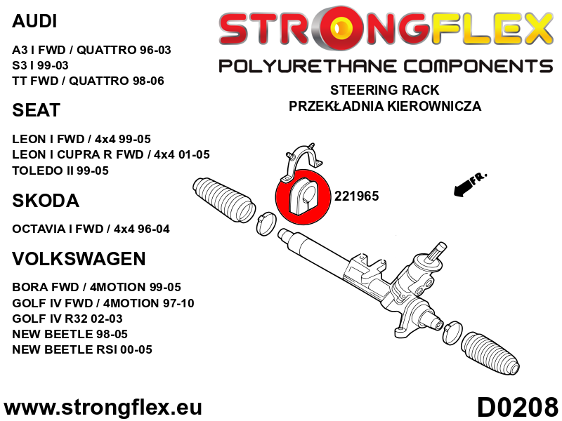 Kit completo de suspensión Audi A3 8L 8N 1M 1U 1J R32 Quattro 4x4 4Motion (226121B)