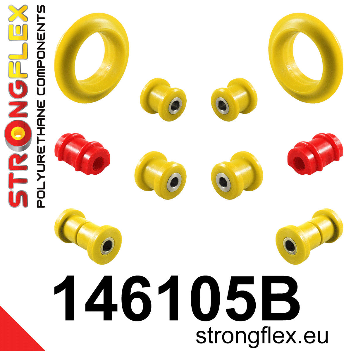 Kit de silentblocks de suspensión delantera y eje trasero Peugeot 309 205 (146105B)