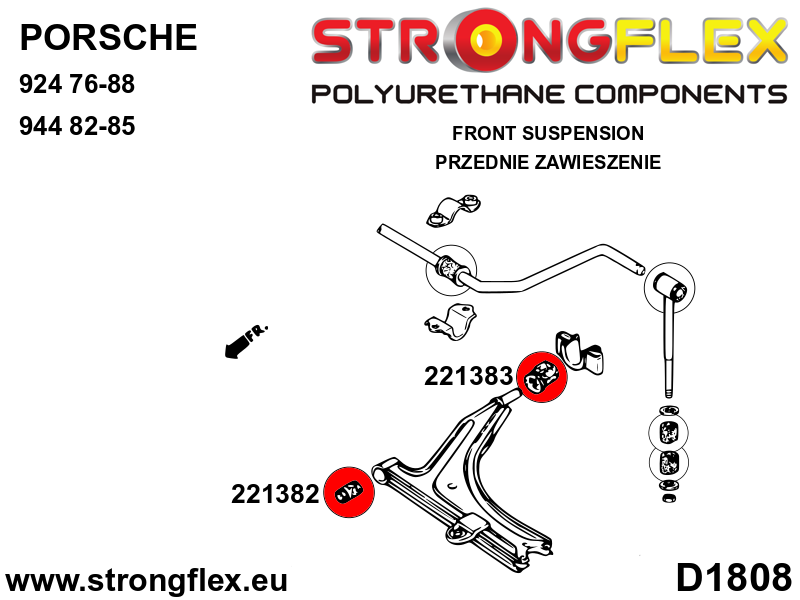 Silentblock delantero del brazo delantero Volkswagen Golf A1 Jetta Scirocco (221382B)