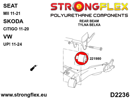 Kit de suspensión delantera y eje trasero SPORT Seat Mii Citigo UP! (226243A)