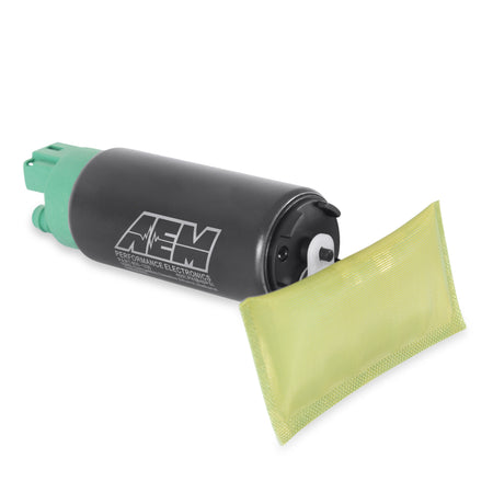 Bomba de gasolina AEM 400 l/h compacta para E85, salida doble