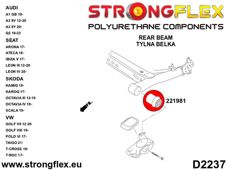 Kit de suspensión delantera y eje trasero SPORT Seat Ibiza KJ1 AW1 A1 S1 (226247A)