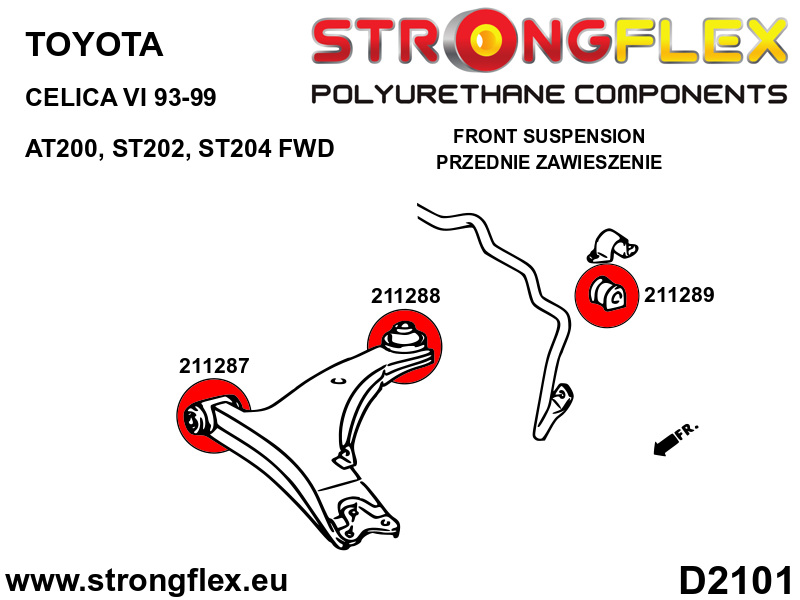 Kit completo de suspensión Toyota Celica T200 AT200 ST202 ST204 FWD (216278B)