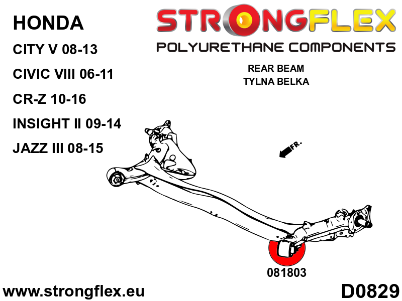 Kit de suspensión delantera y eje trasero Honda Jazz Insight City (086246B)