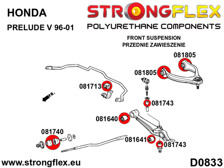 Silentblock de horquilla inferior delantero, externo Honda Accord RA1 RA2 (081641B)