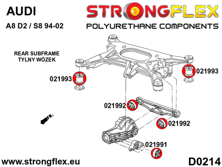 Kit completo de silentblocks de suspensión Audi A8 D2 Quattro S8 (026244B)