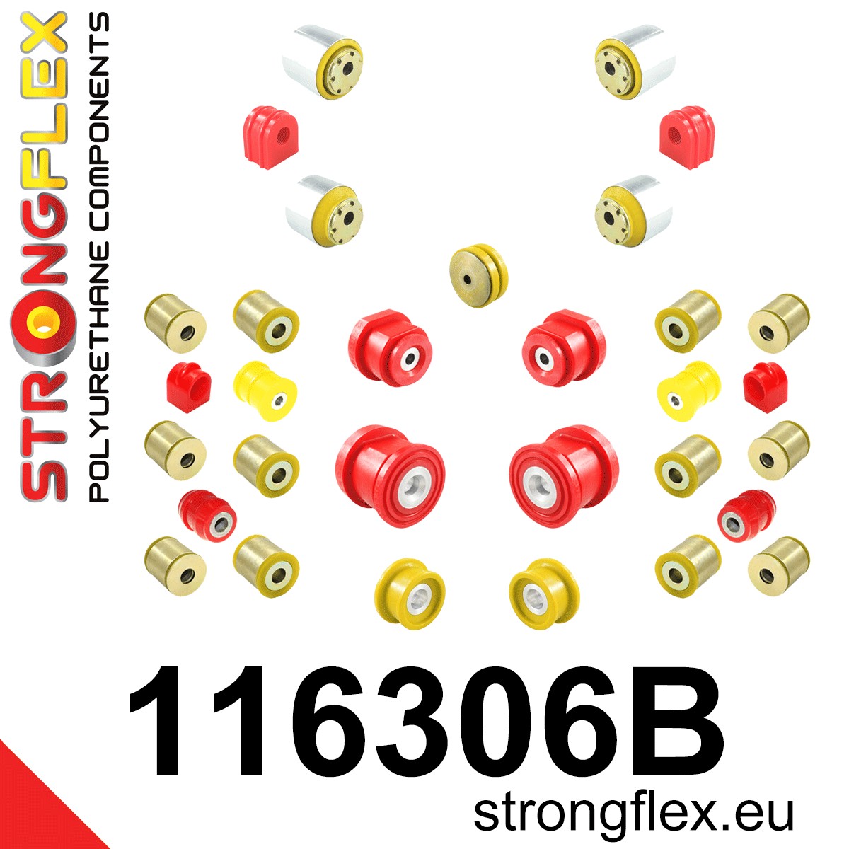 Kit completo de silentblocks de suspensión Mercedes SLK R171 (116306B)