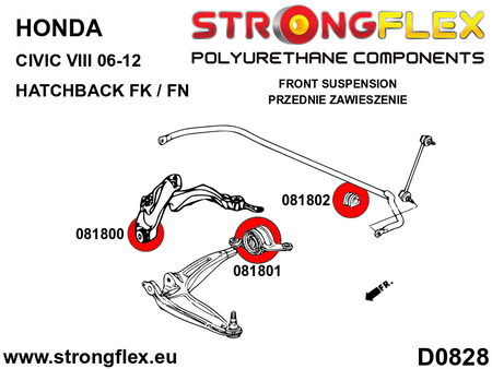Kit de suspensión delantera y eje trasero SPORT Honda Civic FN2 (086247A)