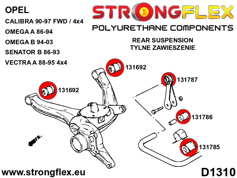 Kit completo de suspensión SPORT Opel Calibra FWD 4x4 4x4 Vectra Cavalier (136218A)