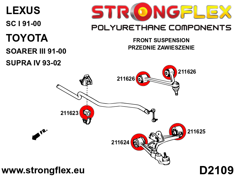 Kit de suspensión delantera y trasera SPORT Toyota Soarer Z30 A80 Supra SC (216180A)