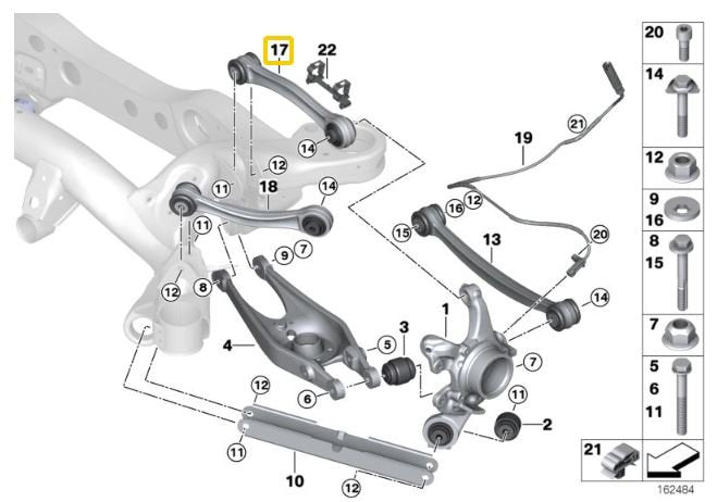 Rear adjustable camber arms BMW E8x, E9x