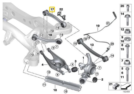 Rear adjustable camber arms BMW E8x, E9x