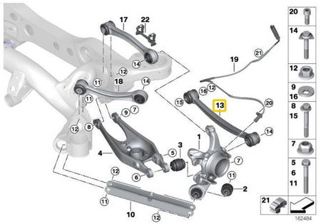 Rear adjustable toe arms BMW E8x, E9x (not M models)
