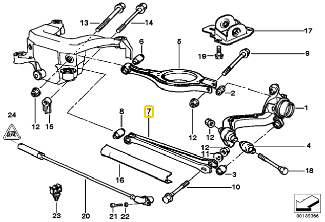 Rear lower camber arms (made of aluminium) BMW E36, E46