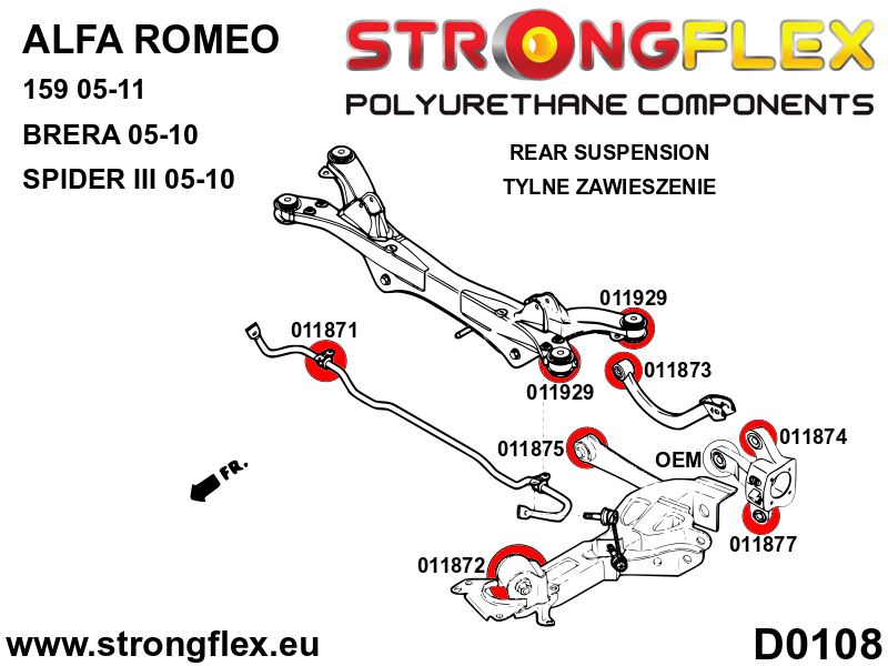 Kit completo de suspensión Alfa Romeo 159 type 939 Q4 Brera type 939 Spider (016265B)