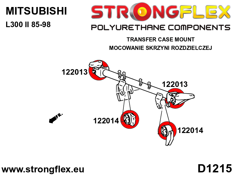 Funda de montaje de caja de transferencia superior SPORT Mitsubishi L300 II (122013A)