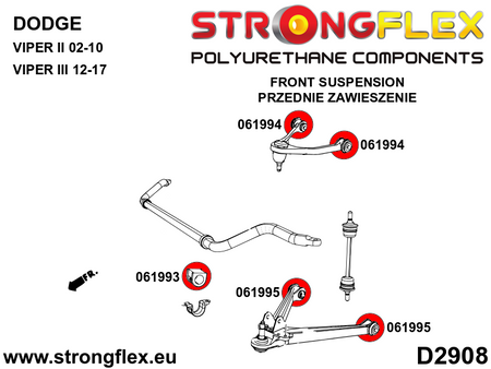 Silentblock de horquilla superior SPORT Dodge Viper (061994A)