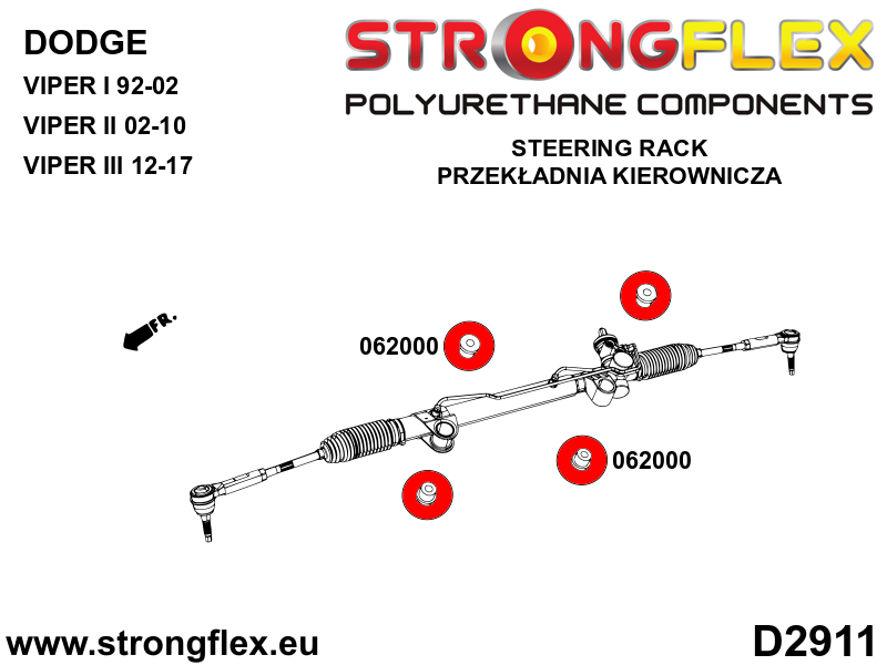 Kit completo de silentblocks de suspensión SPORT Dodge Viper (066088A)