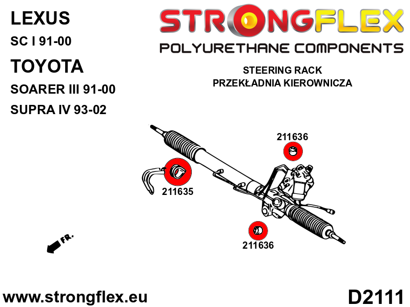 Abrazadera del mecanismo de dirección Toyota Soarer Z30 A80 Supra SC (211635B)