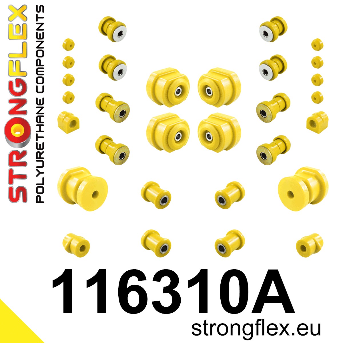 Kit completo de silentblocks de suspensión SPORT Mercedes 8 W114 W115 (116310A)