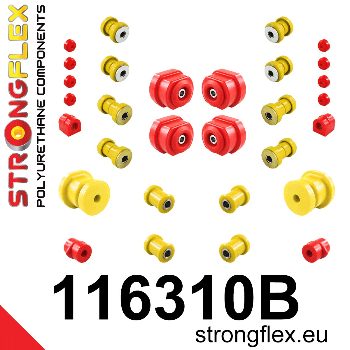 Kit completo de silentblocks de suspensión Mercedes 8 W114 W115 (116310B)