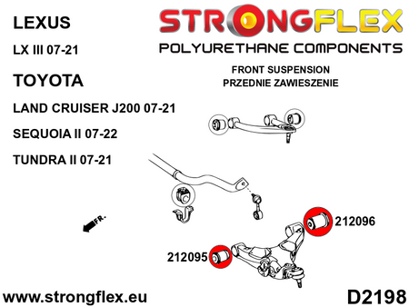 Silentblock delantero del brazo inferior delantero SPORT Toyota Sequoia (212095A)