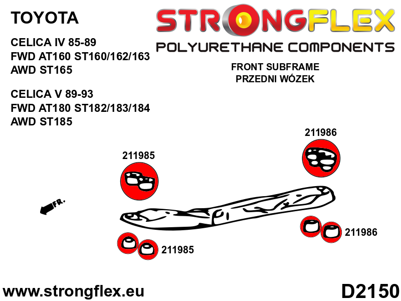 Kit completo de suspensión SPORT Toyota Celica T160 AT160 ST160 ST162 ST163 (216302A)