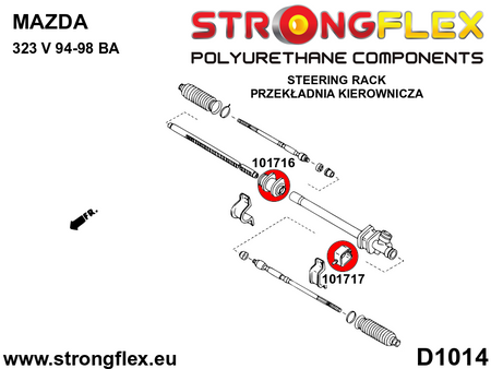 Kit completo de silentblocks de suspensión SPORT Mazda 323 (106184A)