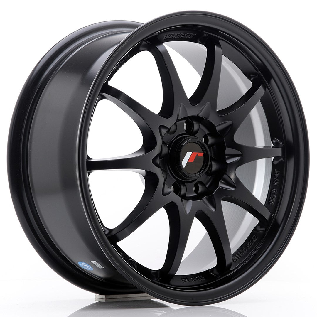 Llanta Japan Racing JR-5 16x7" 4x100/4x108 ET30 negro mate
