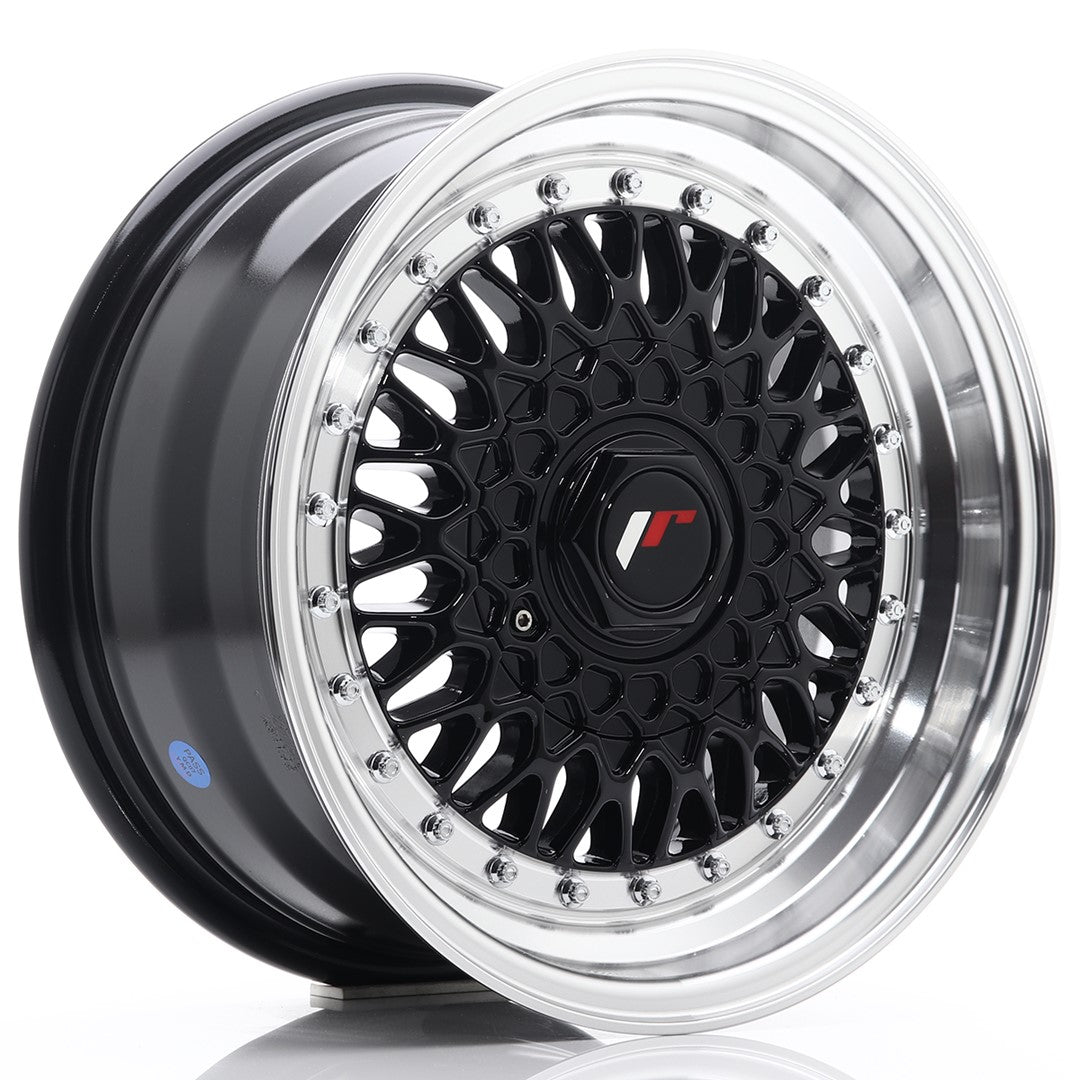Llanta Japan Racing JR-9 15x7" 4x100/4x108 ET20 negro brillo