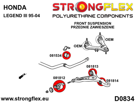 Silentblock de horquilla inferior delantero delantero Honda Legend (081812B)