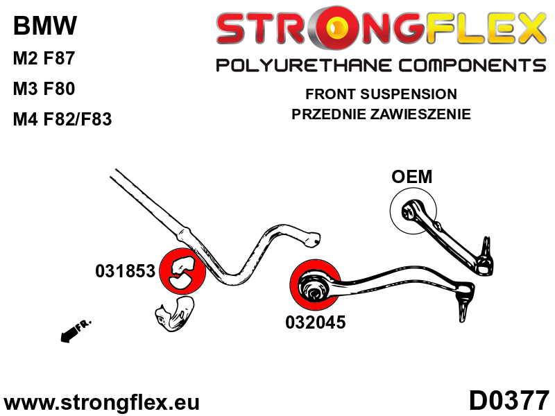 Silentblock de estabilizadora delantera SPORT BMW Serie 1 E81 E82 E87 E88 (031853A)