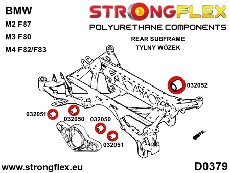 Silentblock delantero del soporte del diferencial trasero BMW Serie 3 F30 (032051B)