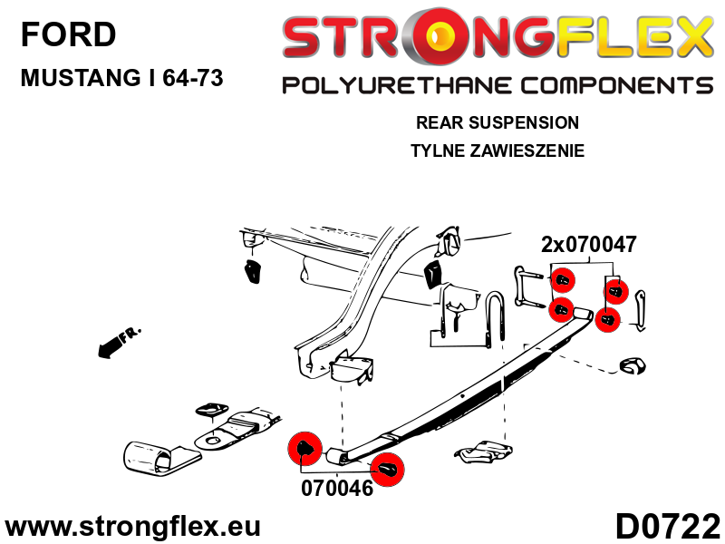 Silentblock del grillete SPORT Ford Mustang (070047A)