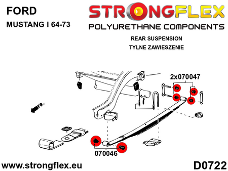 Silentblock del grillete SPORT Ford Mustang (070047A)