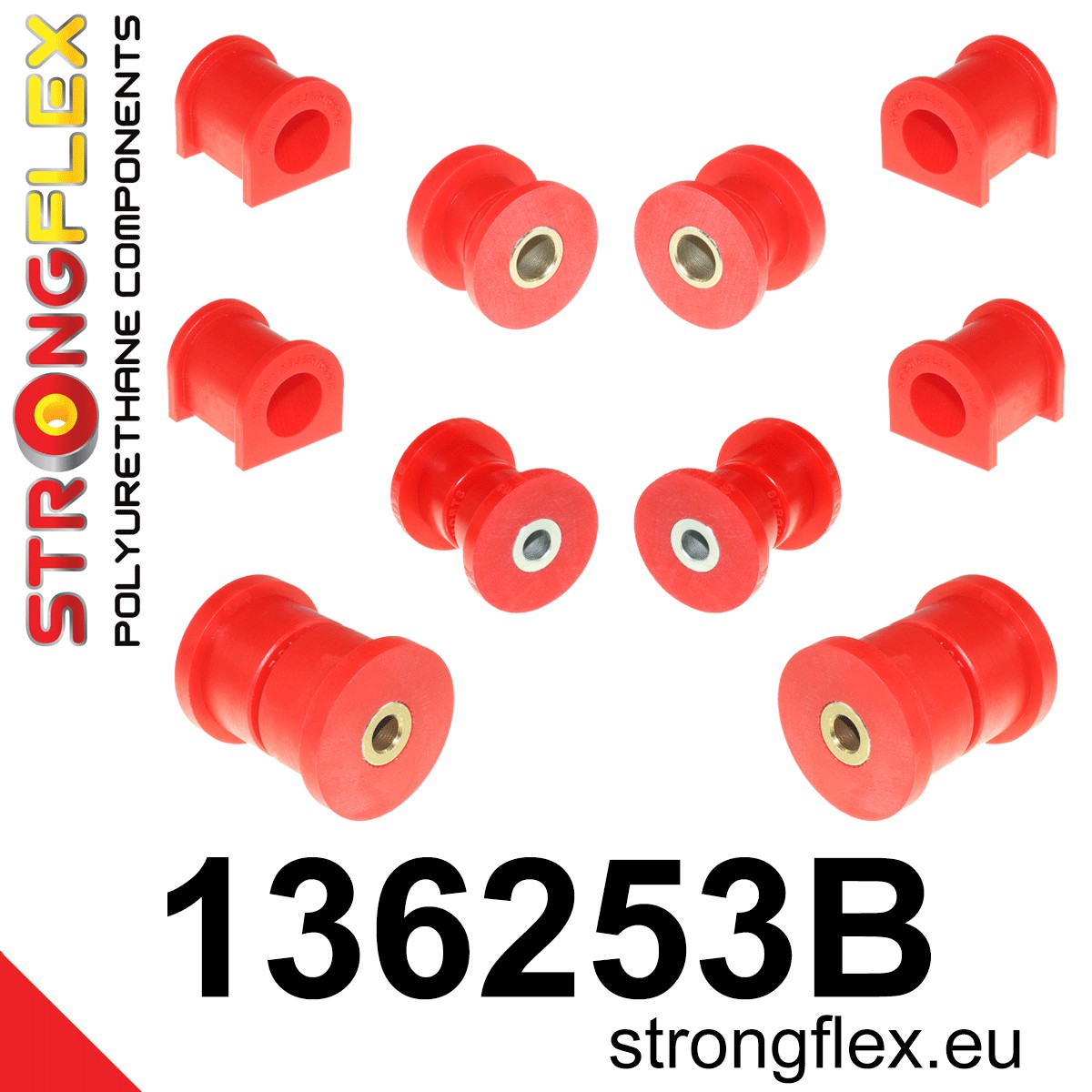 Kit de silentblocks de suspensión delantera y eje trasero Opel Corsa S83 (136253B)