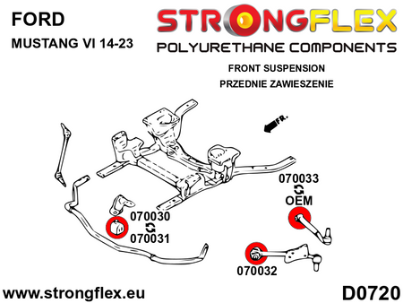 Kit completo de silentblocks de suspensión Ford Mustang (076174B)