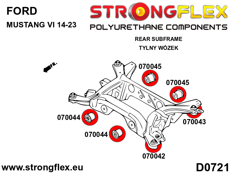 Kit completo de silentblocks de suspensión Ford Mustang (076174B)
