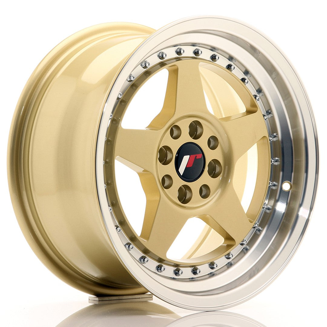 Llanta Japan Racing JR-6 16x8" 4x100/4x114.3 ET30 dorado