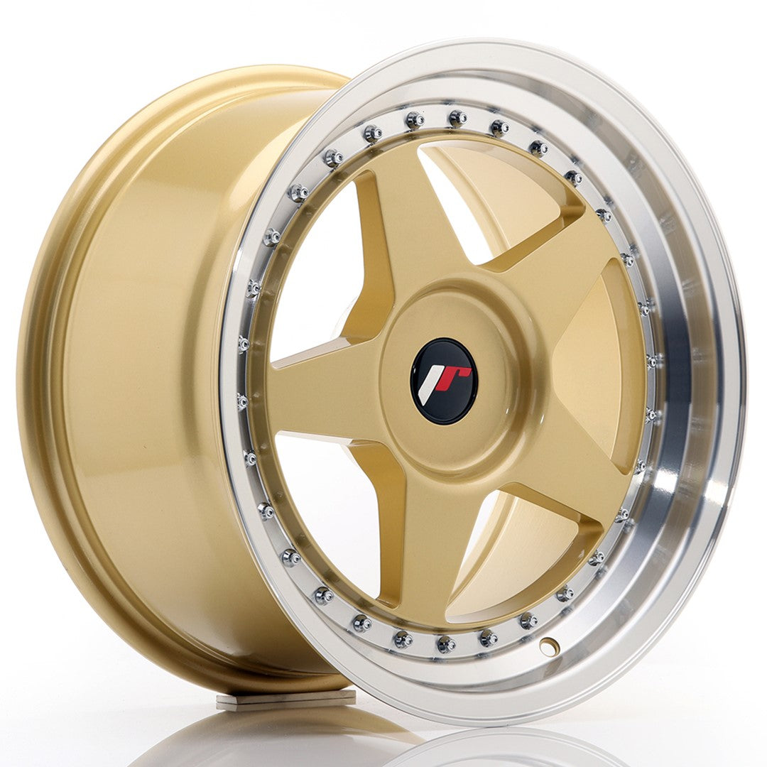 Llanta Japan Racing JR-6 17x9" a medida ET20-35 dorado