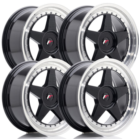 Juego de 4 llantas Japan Racing JR-6 18x8,5" 4x114.3 ET40 negro brillo