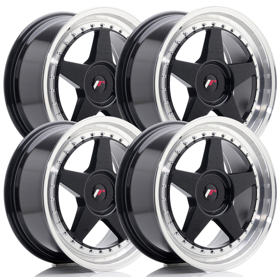 Juego de 4 llantas Japan Racing JR-6 18x8,5" 4x114.3 ET40 negro brillo