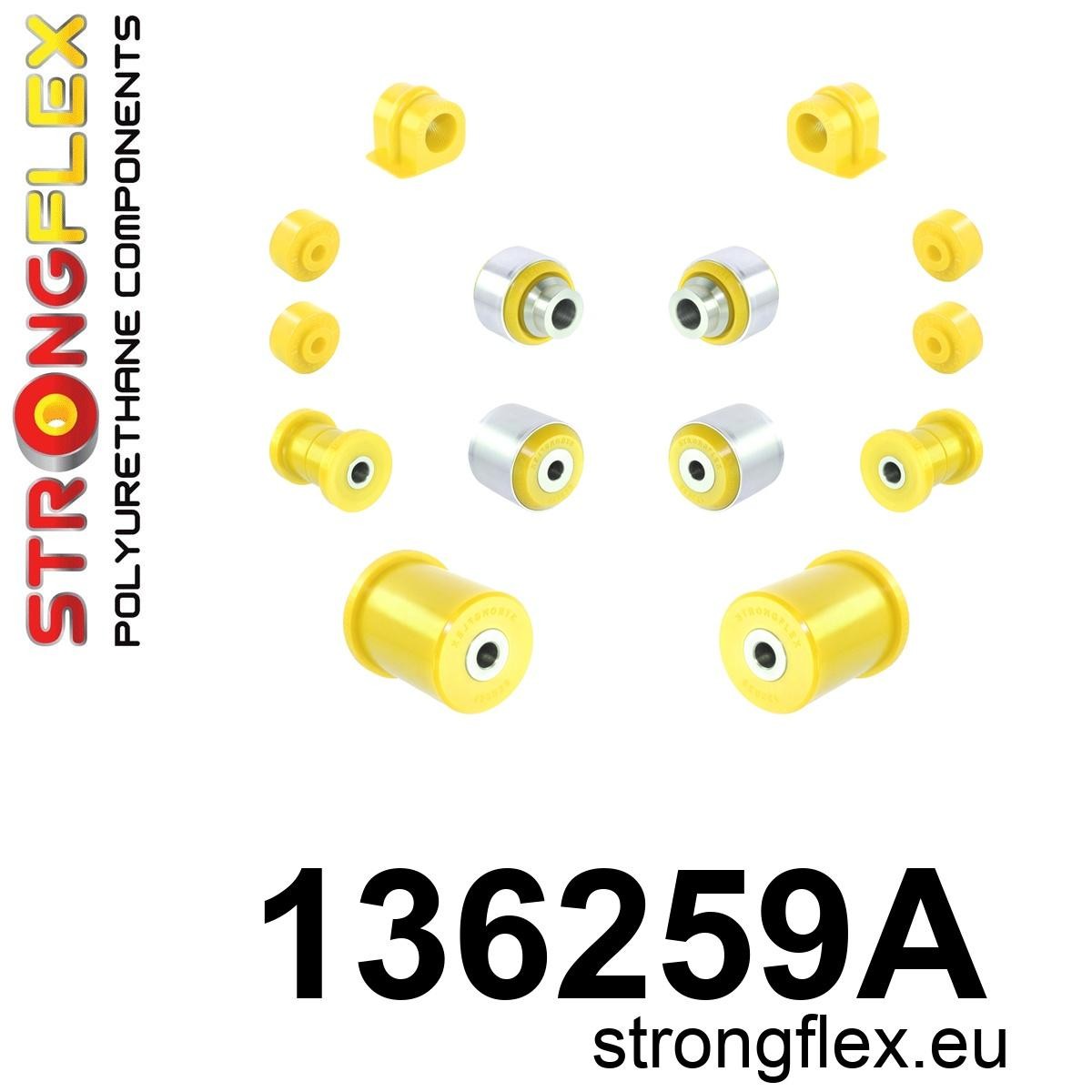 Kit completo de silentblocks de suspensión SPORT Saab 9-3 YS3D 900 (136259A)