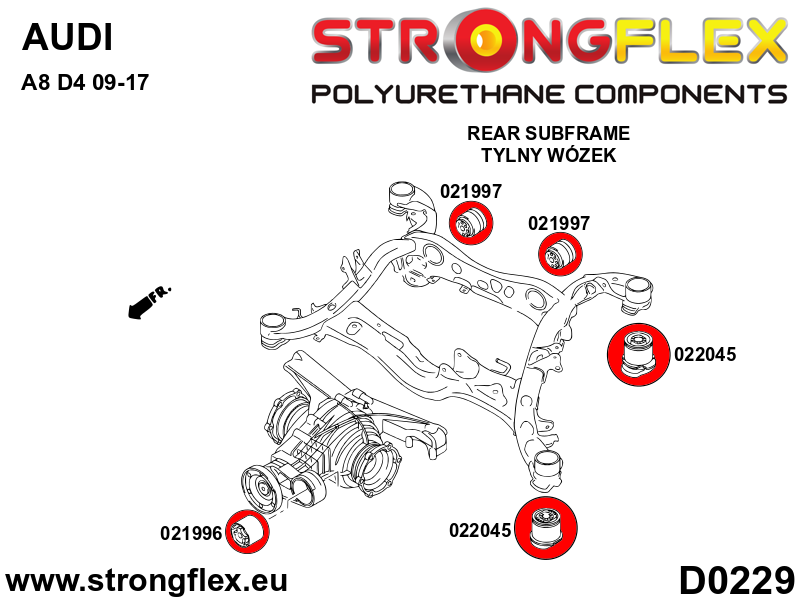 Kit completo de silentblocks de suspensión Audi A8 D4 Quattro S8 (026264B)