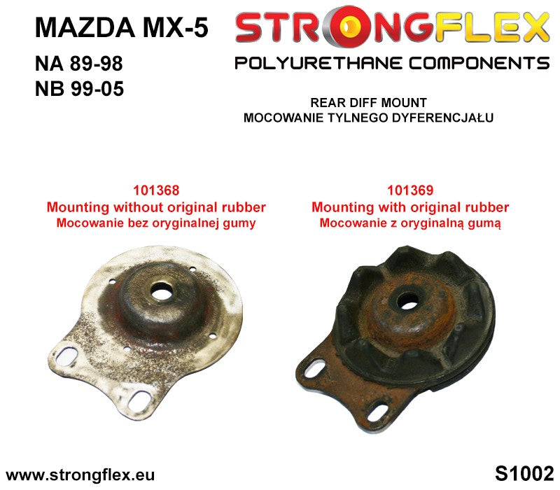 Manguito de montaje del diferencial trasero SPORT Mazda MX-5 Miata Roadster (101369A)