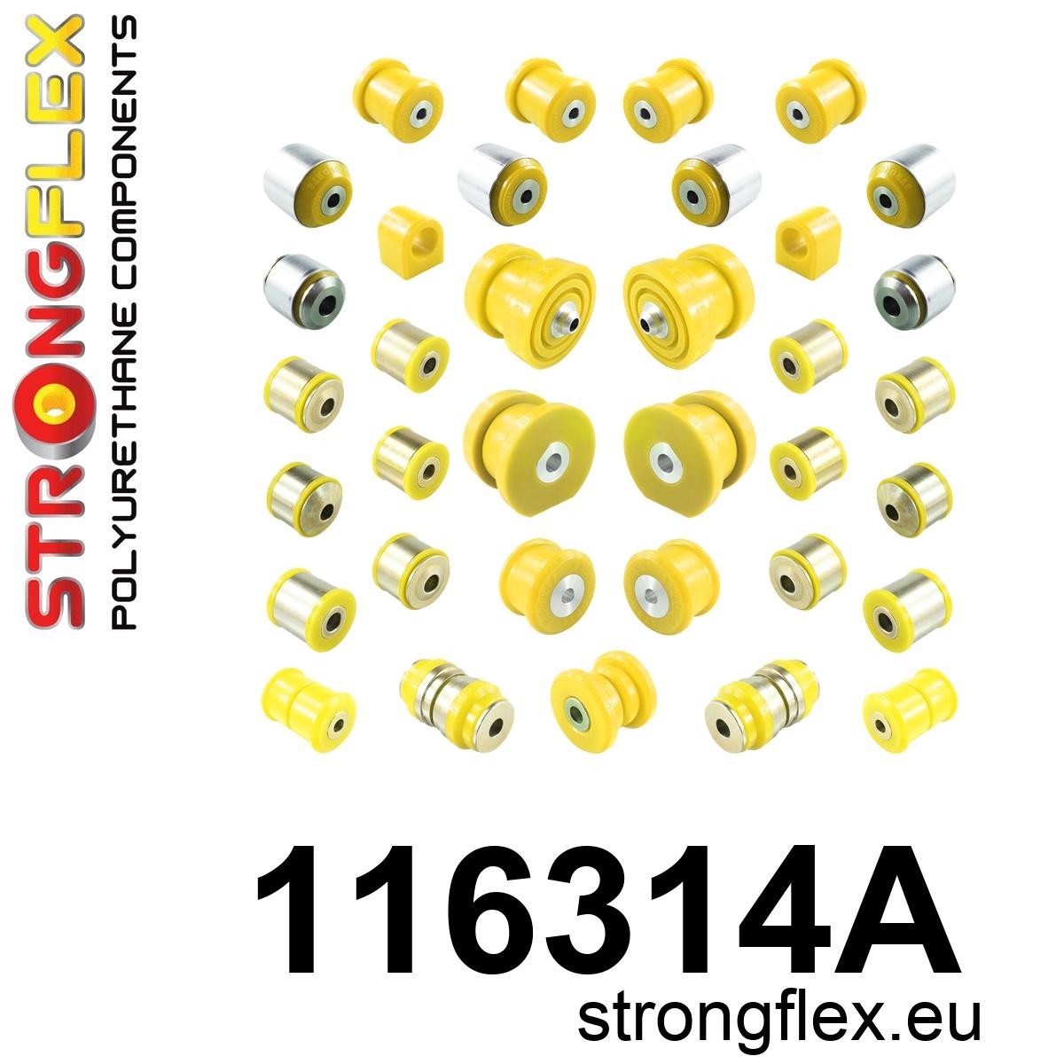 Kit completo de silentblocks de suspensión SPORT Mercedes Clase C W205 RWD (116314A)