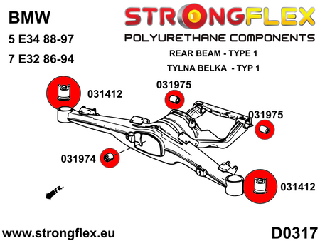 Kit completo de suspensión SPORT BMW Serie 5 E34 E32 Serie 7 (036173A)