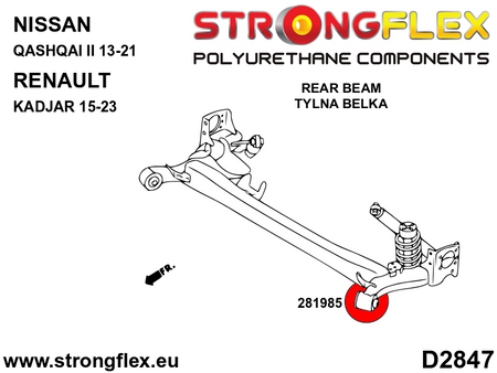 Kit completo de silentblocks de suspensión Renault Kadjar J11 FWD Qashqai (286243B)