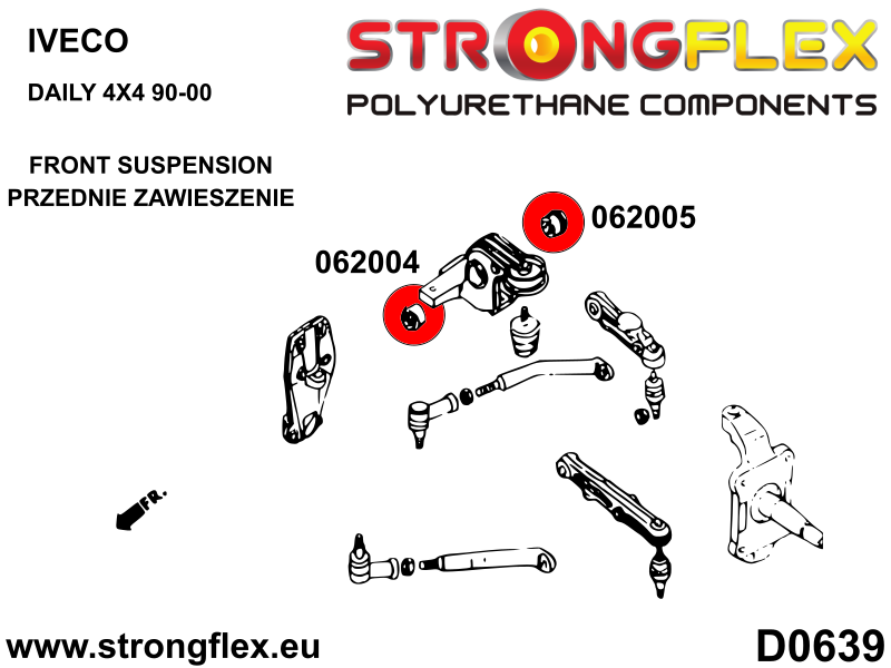 Silentblock trasero del brazo delantero SPORT Iveco Daily 4x4 (062005A)