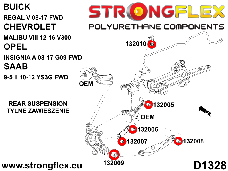 Silentblock de enlace interior trasero SPORT Fiat Croma G09 YS3G FWD Vectra (132006A)